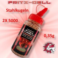 2 x 1500 Fritz-Cell Goldfarben Stahl BBS 4,5 mm Stahlkugeln Stahlrundkugeln für 